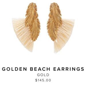 India Hicks Golden Beach Earrings - New